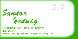 sandor hedwig business card